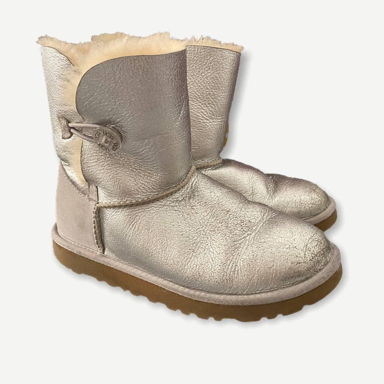 ugg boots silver metallic
