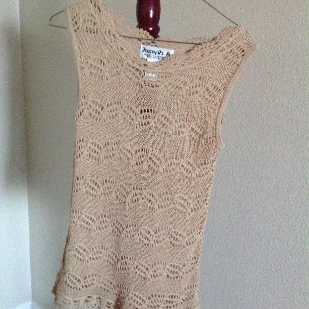 Joseph A Women's Tan Blouse | Depop