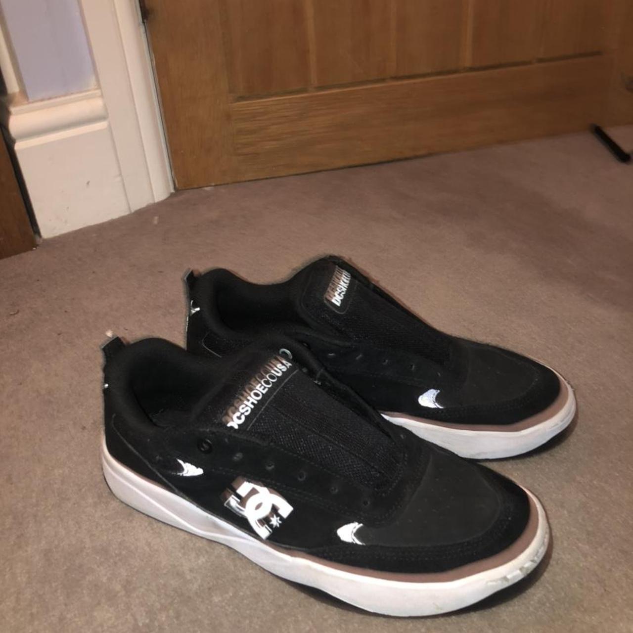 DC SKATE SHOES worn once best enough perfect size... - Depop