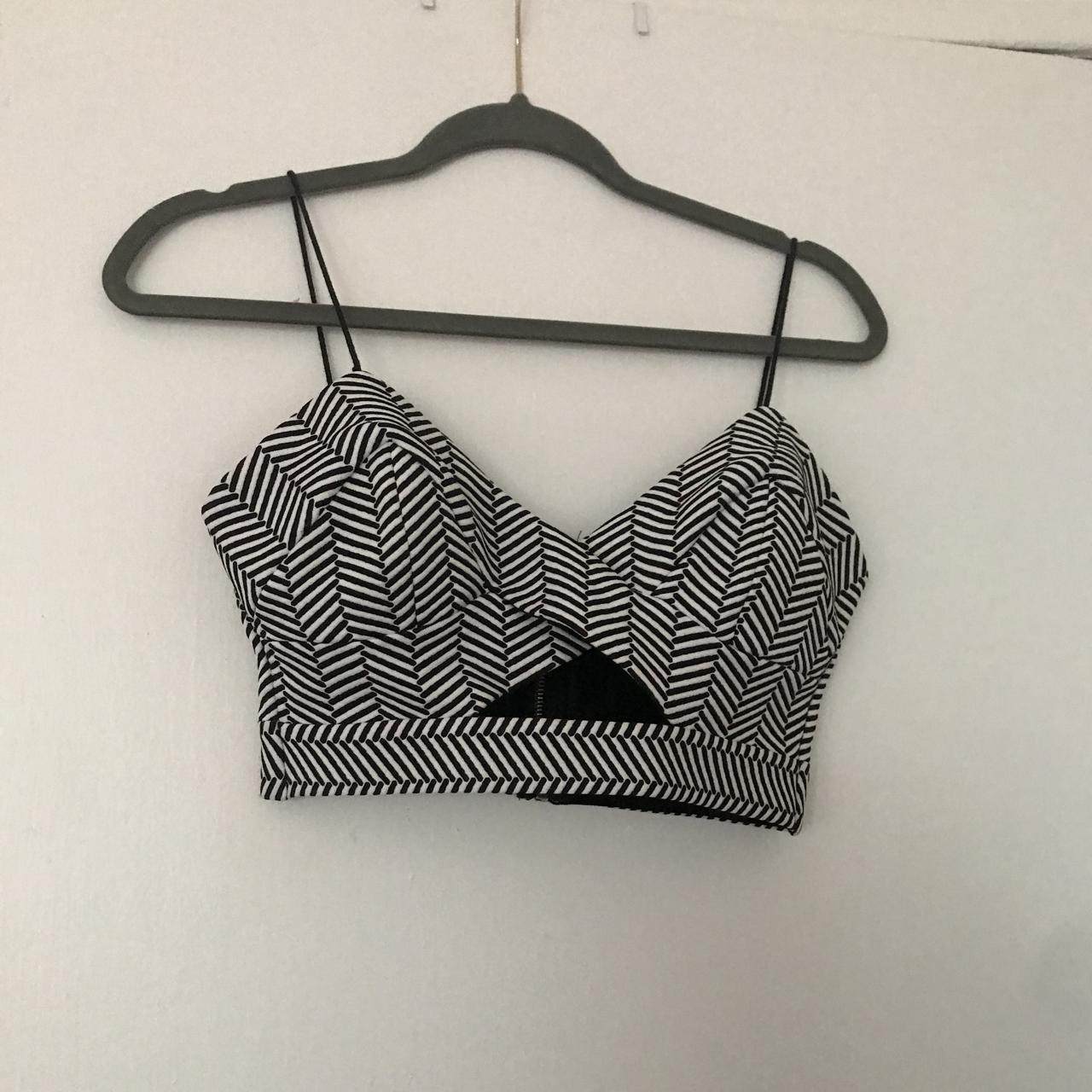 River island Crop top, Size UK 8, Black and