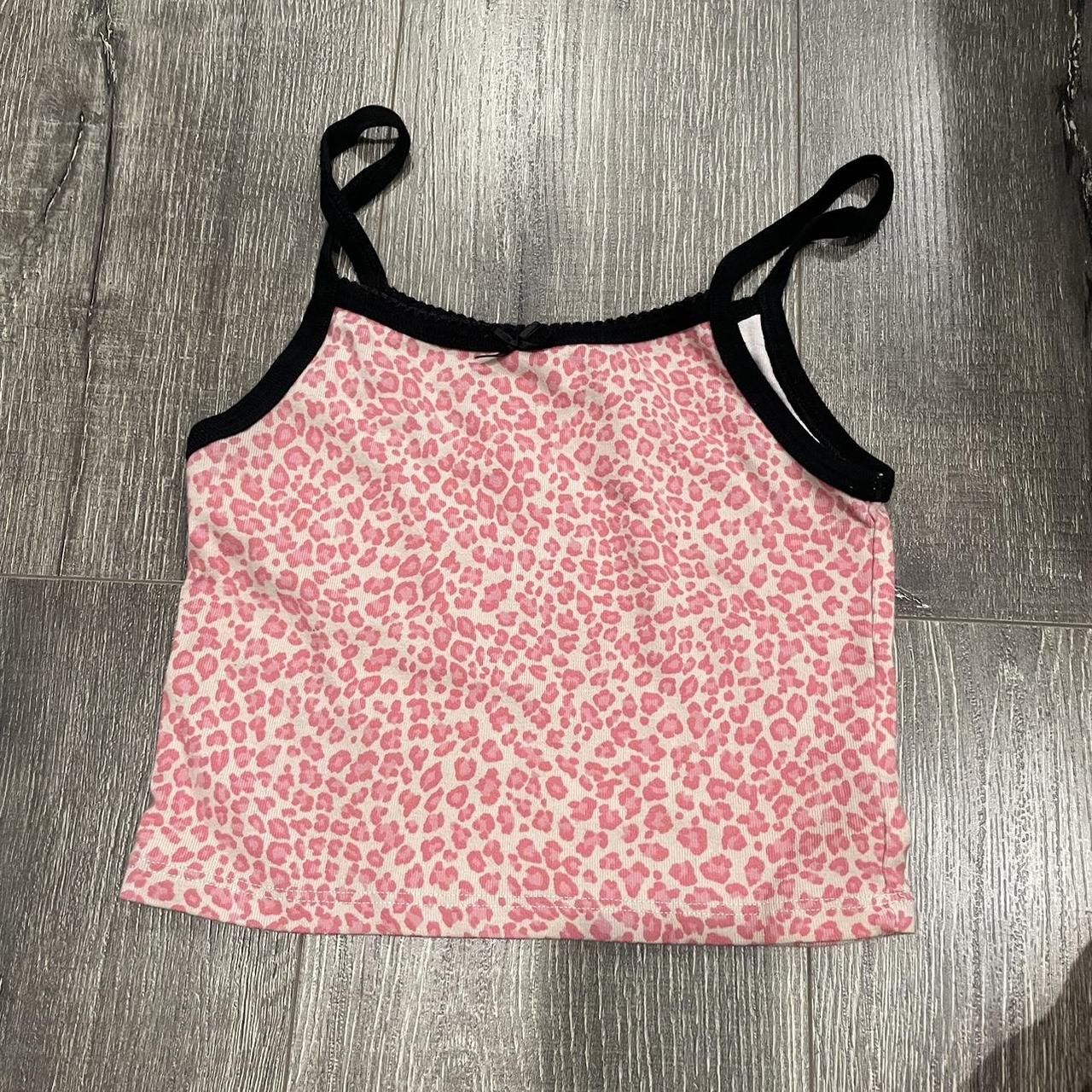 Brandy Melville Pink cheetah tank top Amazing... - Depop