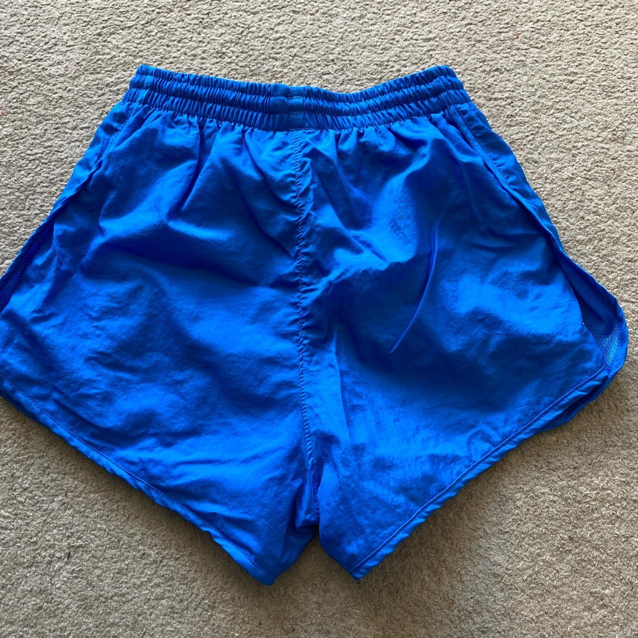 Adidas Women's Blue and White Shorts | Depop