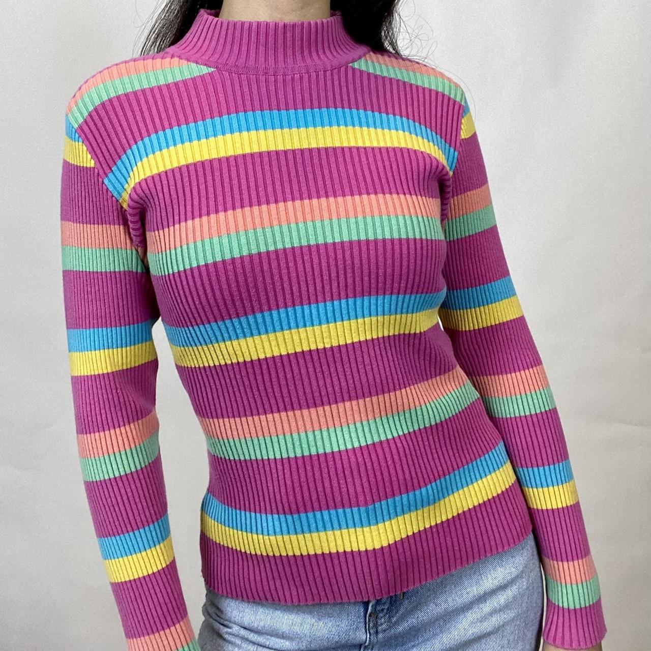 Vintage Women s Sweater Multi Pink S