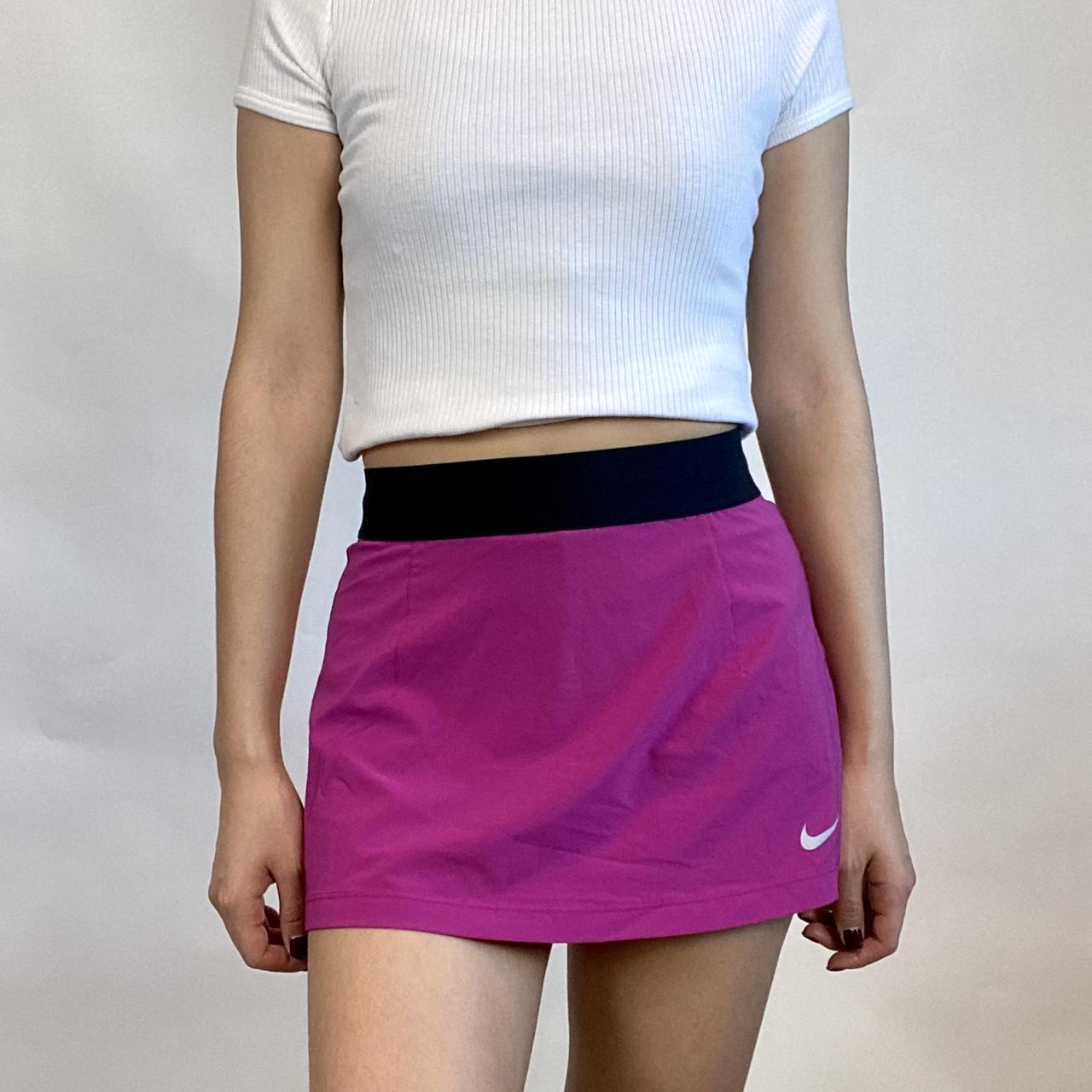 y2k Nike pink tennis skirt Rich magenta pink color... Depop