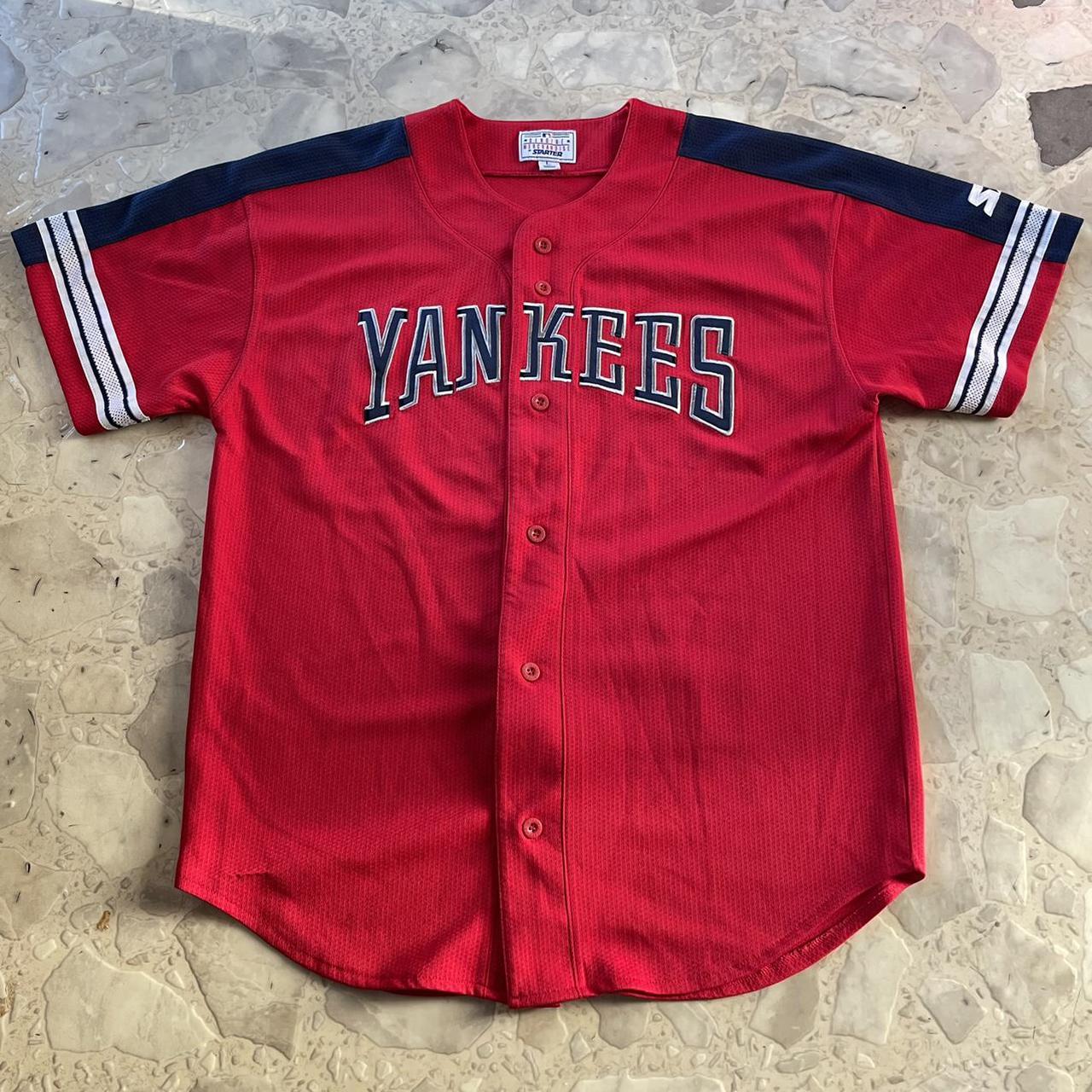 Vintage Starter Yankees Baseball Jersey Stitched... - Depop