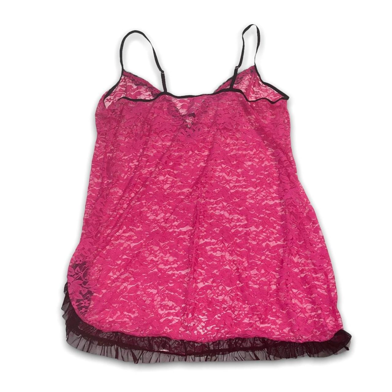 ﾟ★ Hot Pink Lace Slip Dress by Secret Treasures... - Depop
