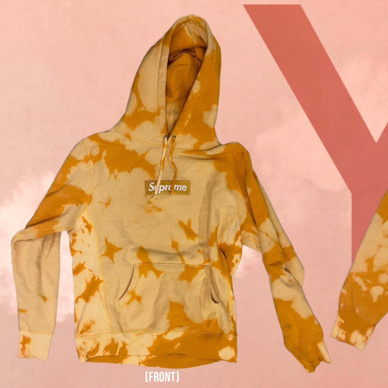 Supreme bleach dyed offers hoodie