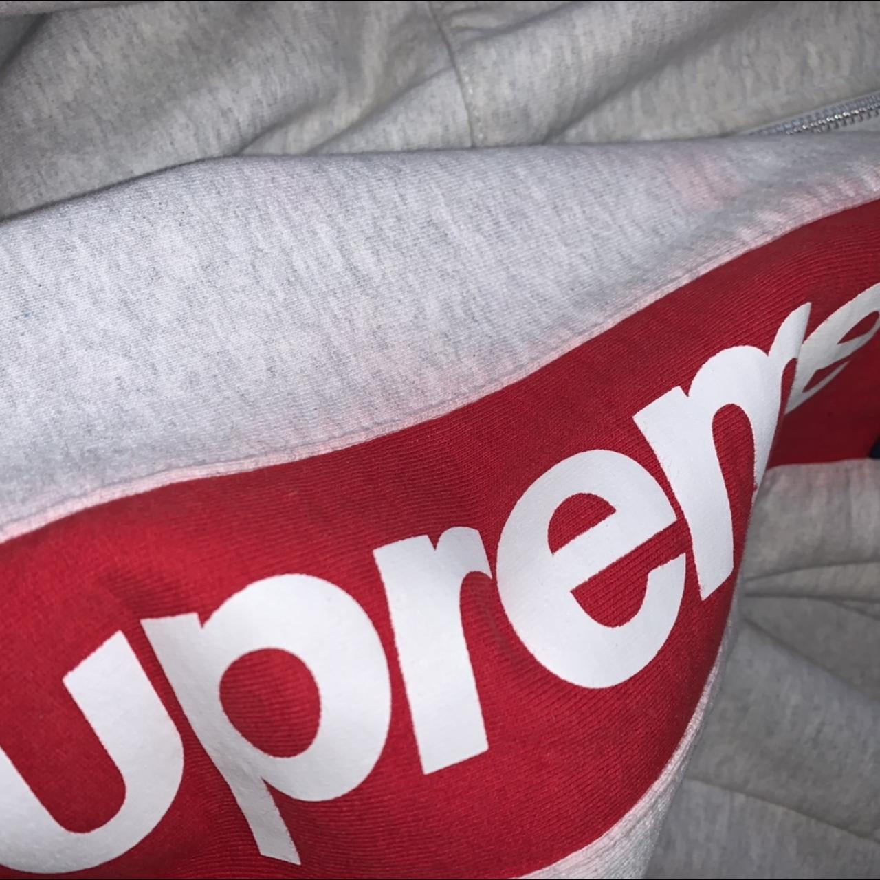 SUPREME HOODIE - CREAM COLOUR - SIZE L - PERFECT - Depop