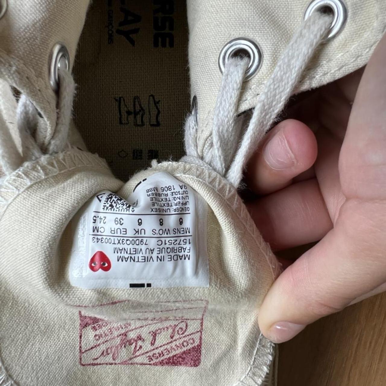 comme des garcons white shoes