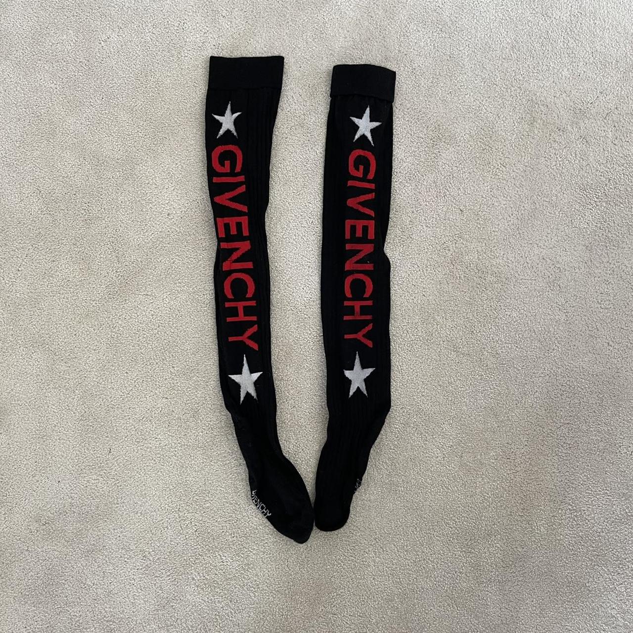 Givenchy Socks Logo Intarsia Knee High Black