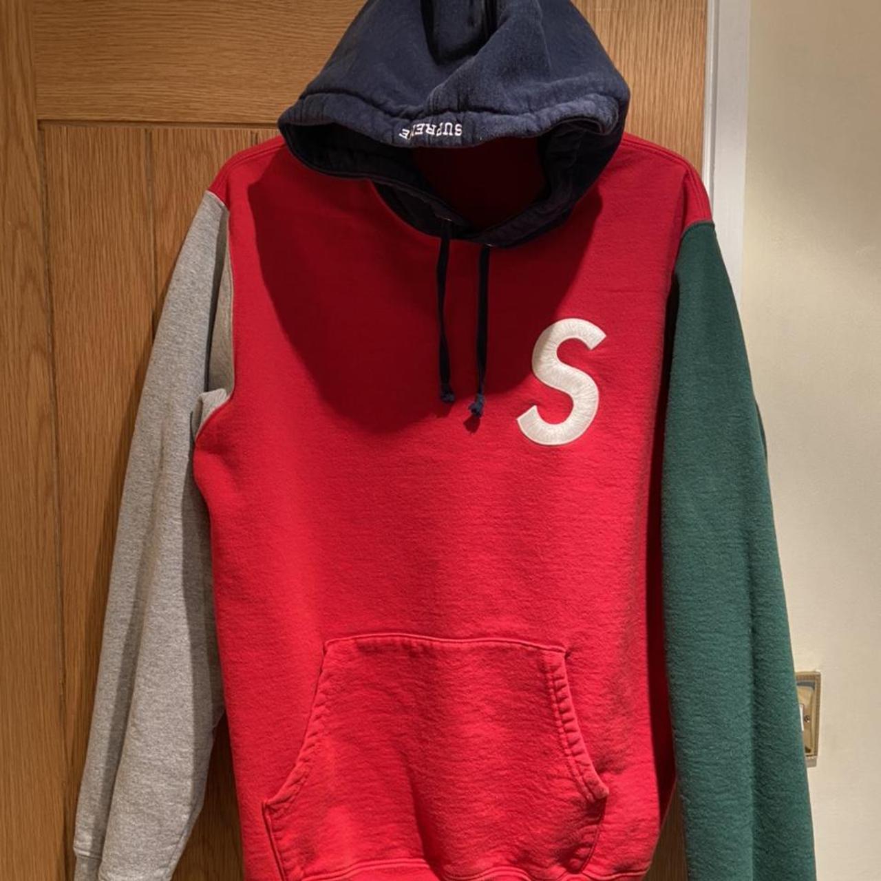 Supreme S Logo Colorblocked 2024 Hoodie