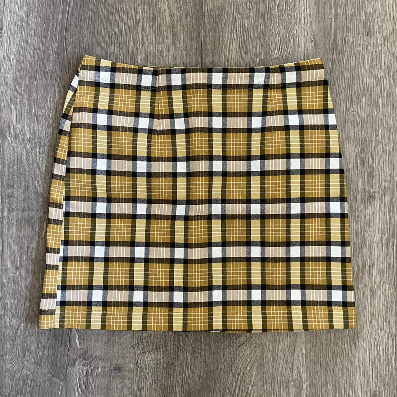 plaid mini skirt xs