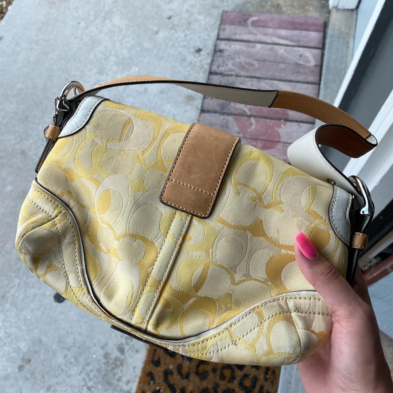 coach pink and yellow (and gold) y2k vintage poppy - Depop
