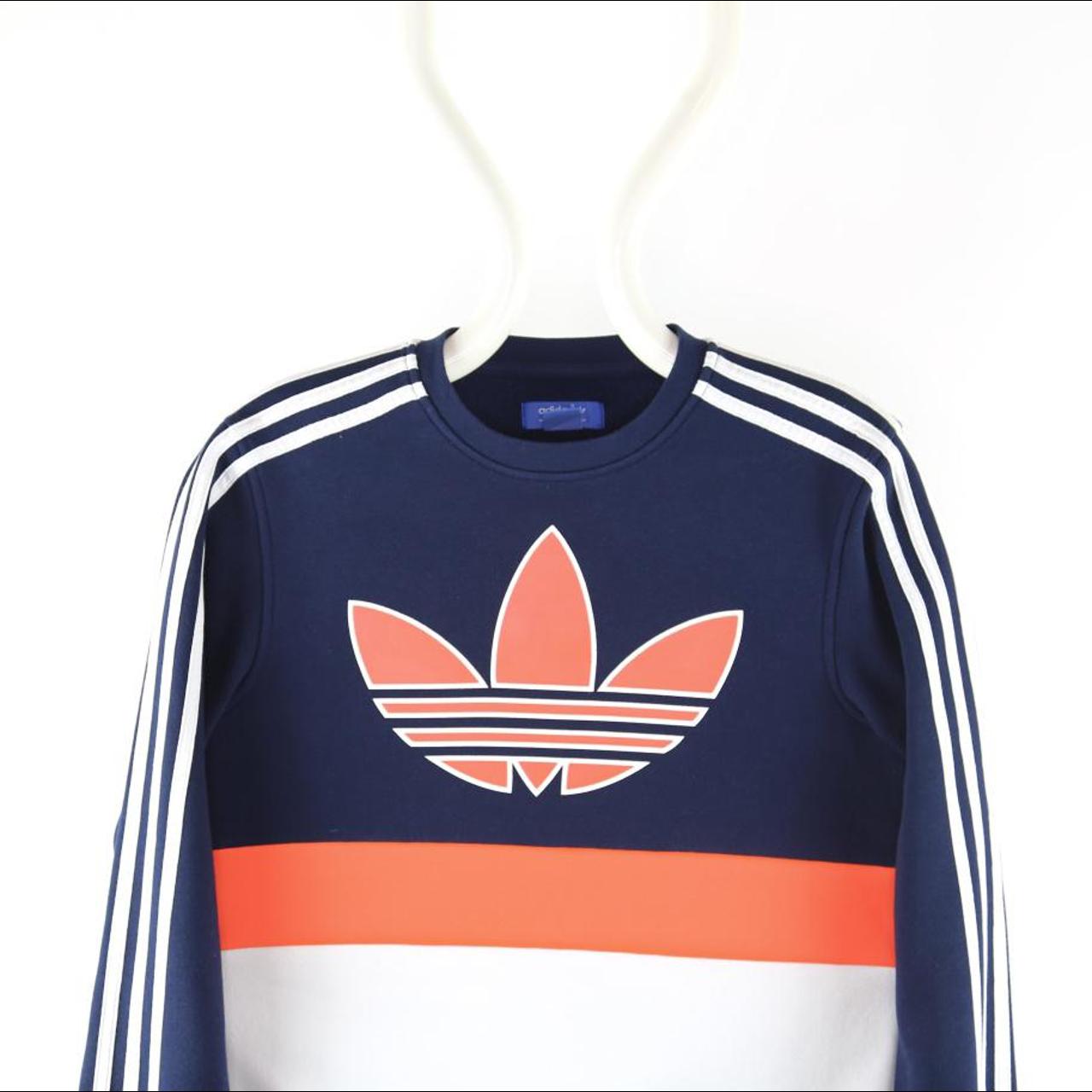 Adidas originals outline central sale logo sweatshirt in navy