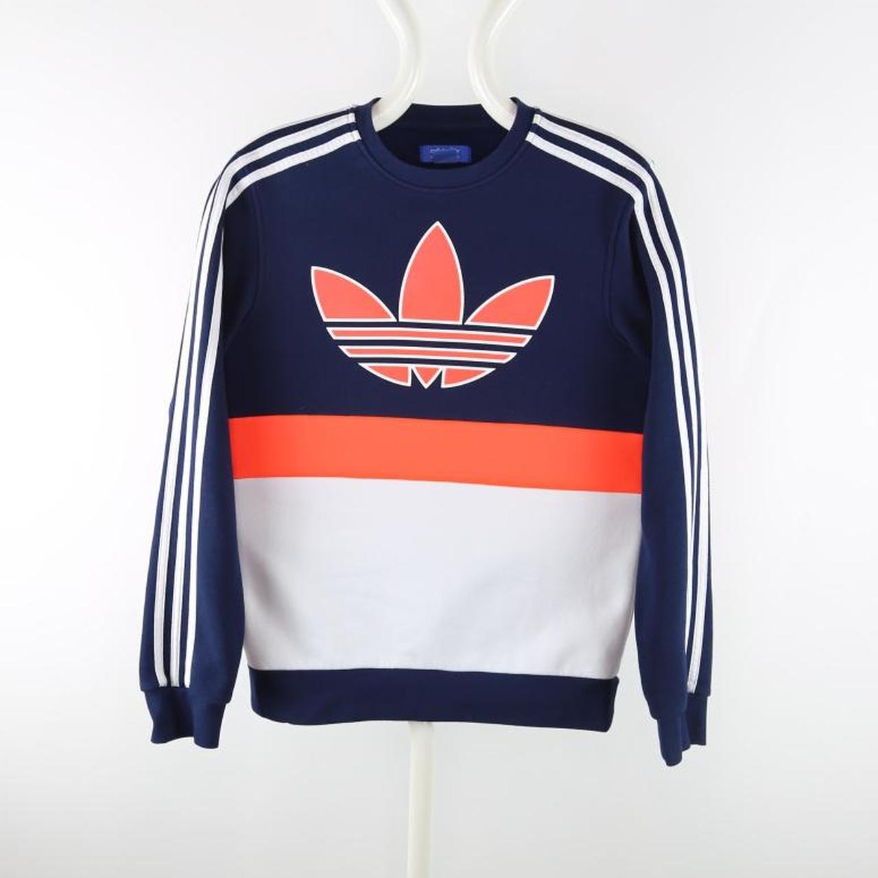 CLASSIC ORANGE NAVY ADIDAS SWEATSHIRT 📸 Depop