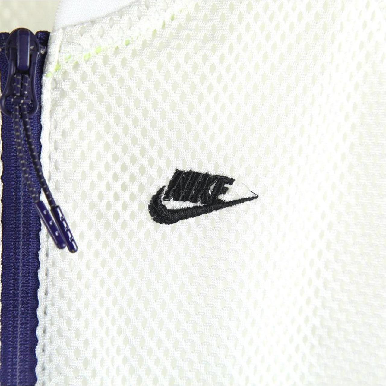 RETRO NIKE WOMEN’S WHITE NET ZIP-UP TRAINING TOP... - Depop