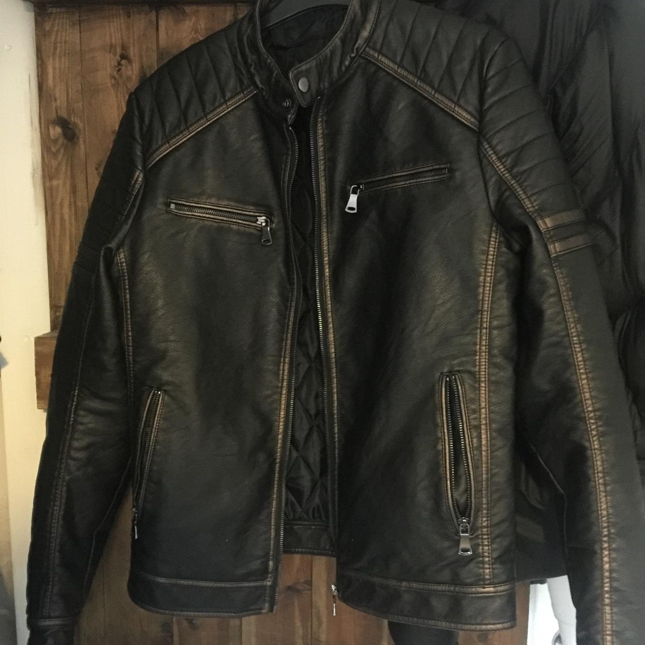 Men’s genuine 100% Forex Leather Jacket RRP=£139.99... - Depop