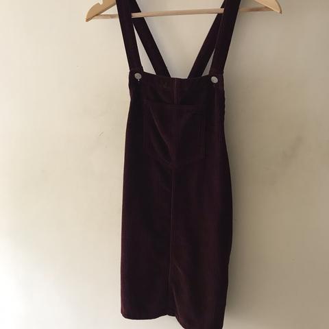 Topshop burgundy pinafore clearance dress