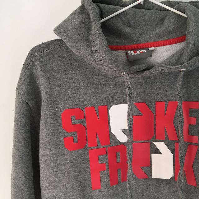 Sneaker Freak Men s Hoodie. Charcoal grey in colour Depop