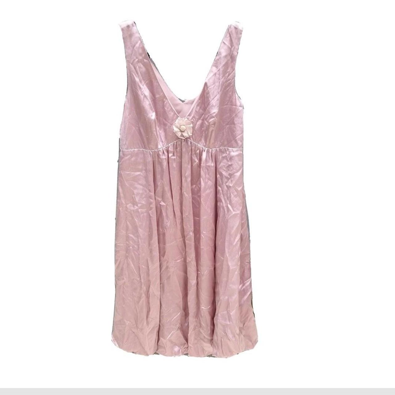 Pink Fairy Core Grunge Slip Dress Size 8 Bubble... - Depop