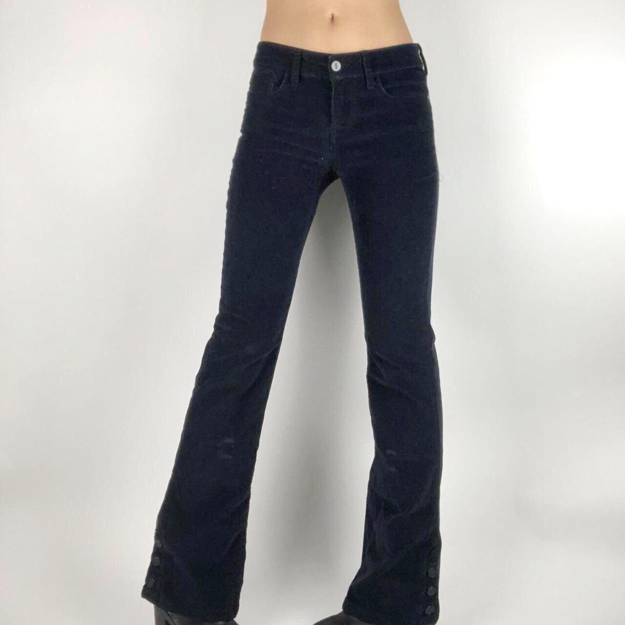 Absolutely stunning low rise navy blue corduroy... Depop