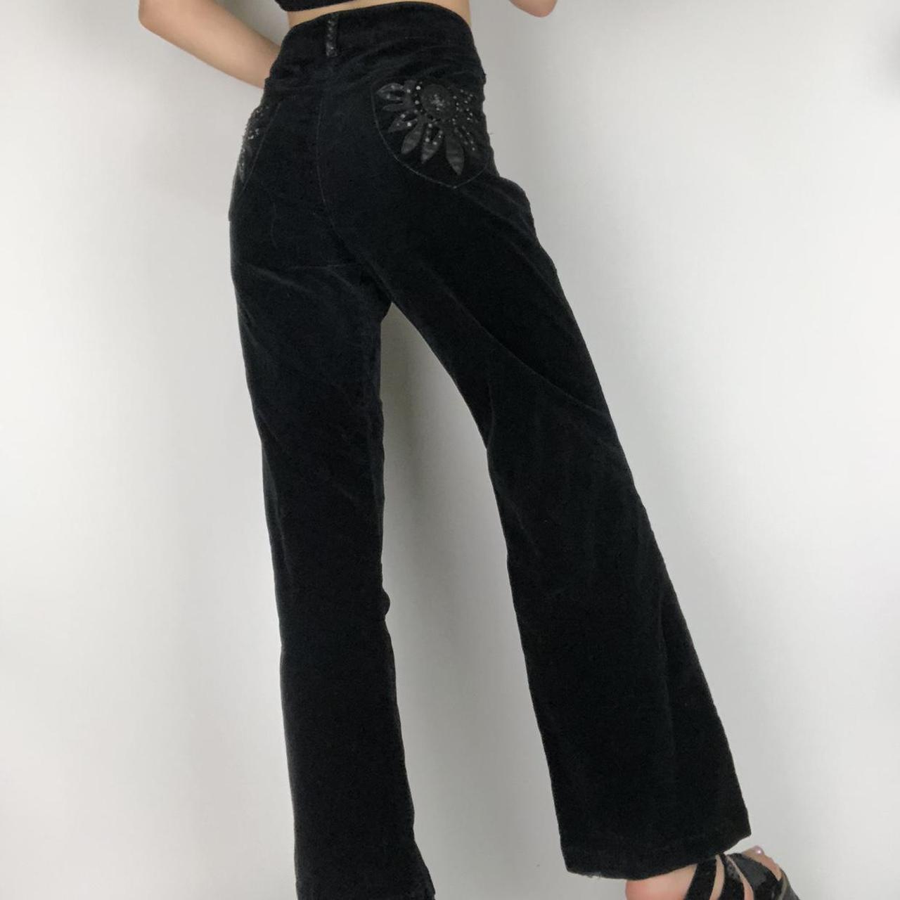 black corduroy flare jeans