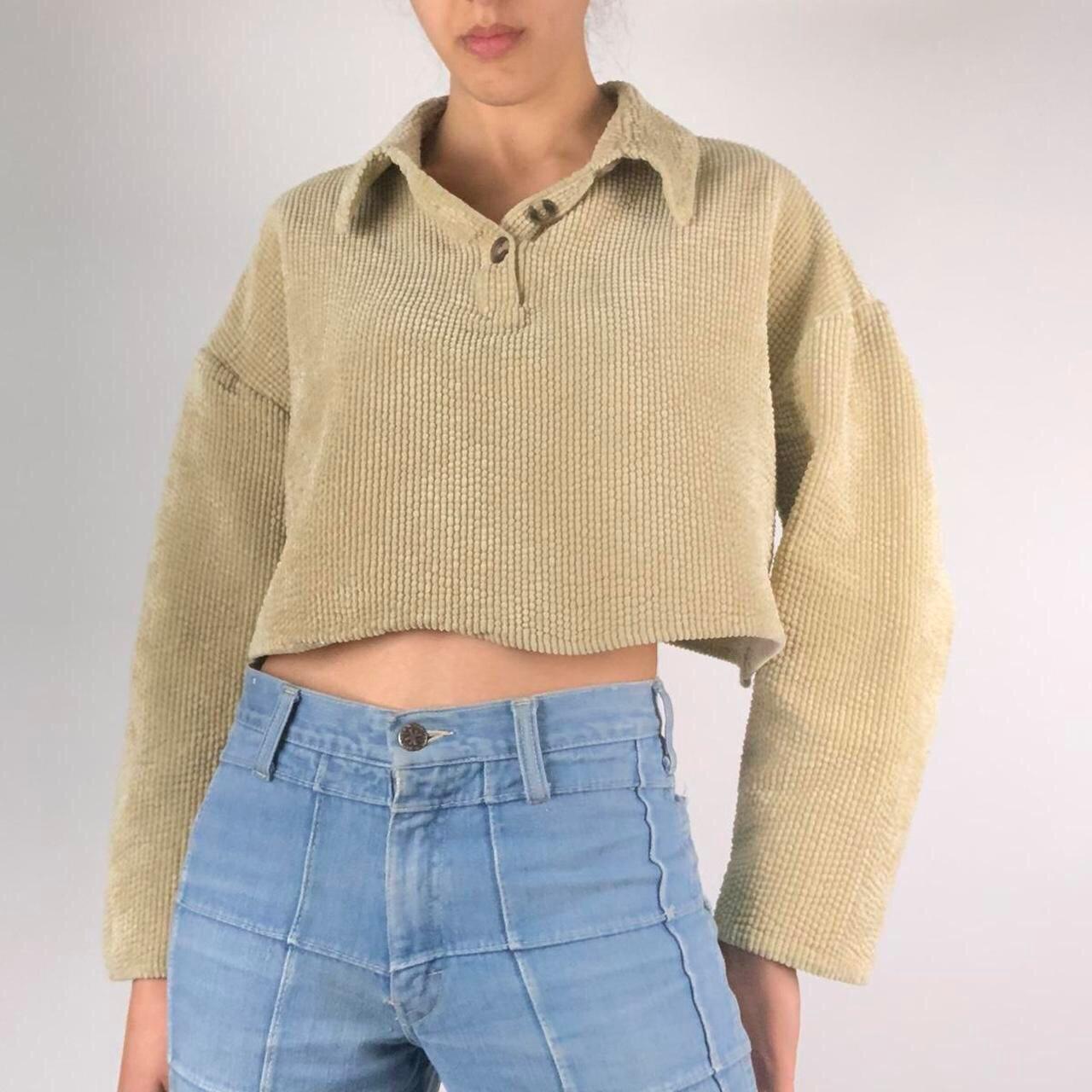 Product Image 1 - Tan cropped long sleeve sweater