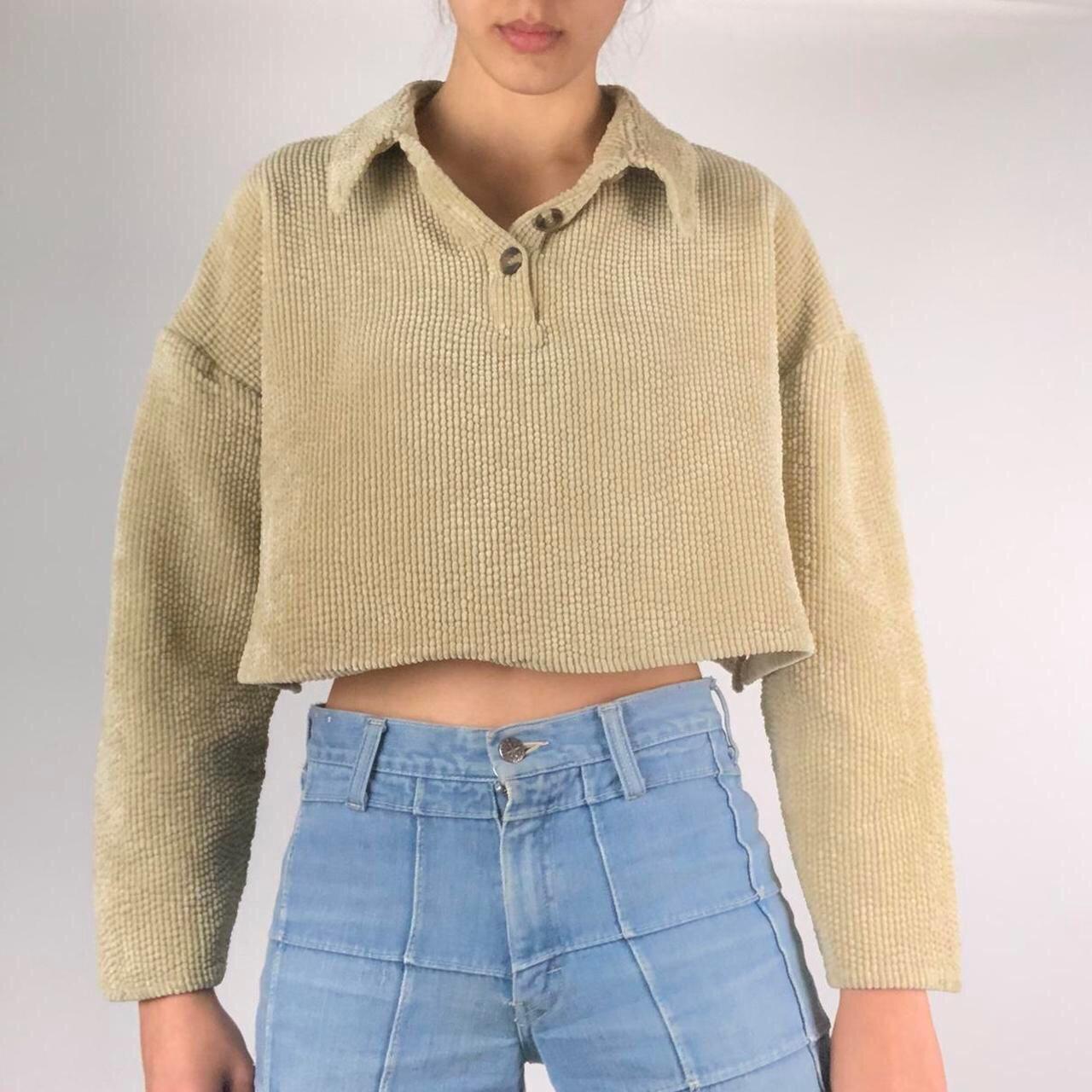 Product Image 3 - Tan cropped long sleeve sweater