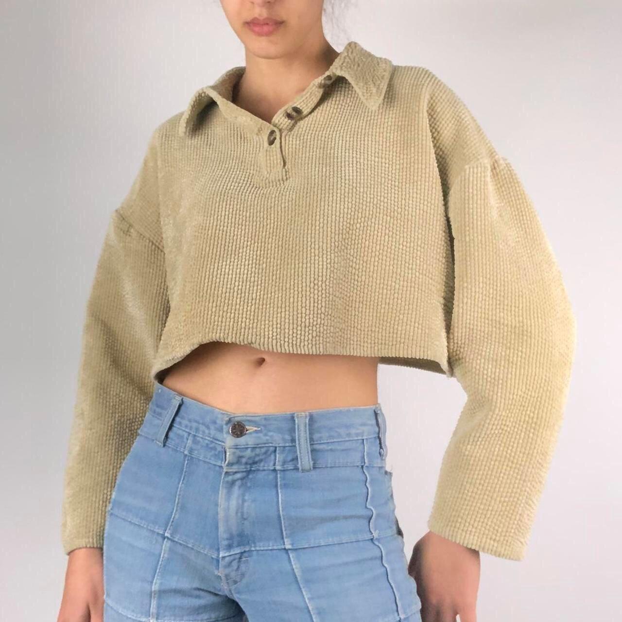 Product Image 4 - Tan cropped long sleeve sweater