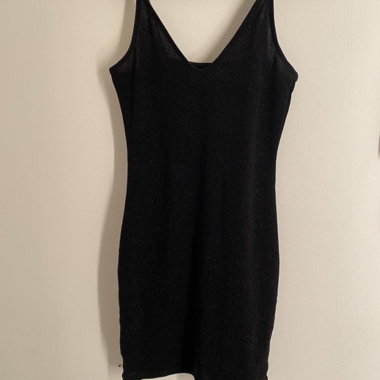 Little Black Dress Spaghetti Straps Subtle Glitter... - Depop