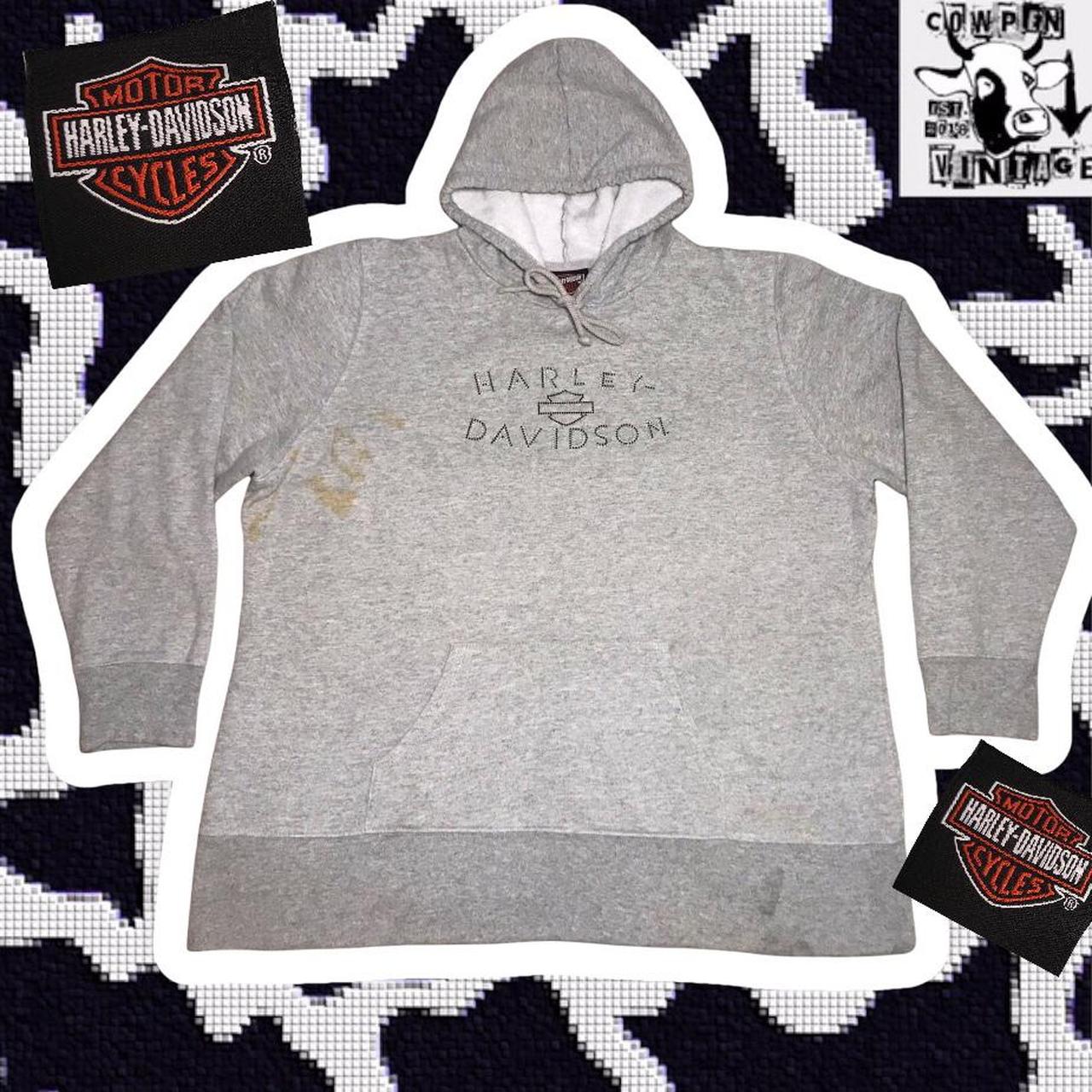 grey harley davidson hoodie