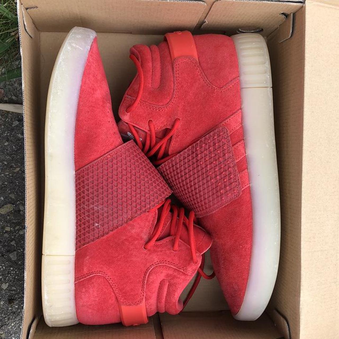 Adidas tubular strap on sale red