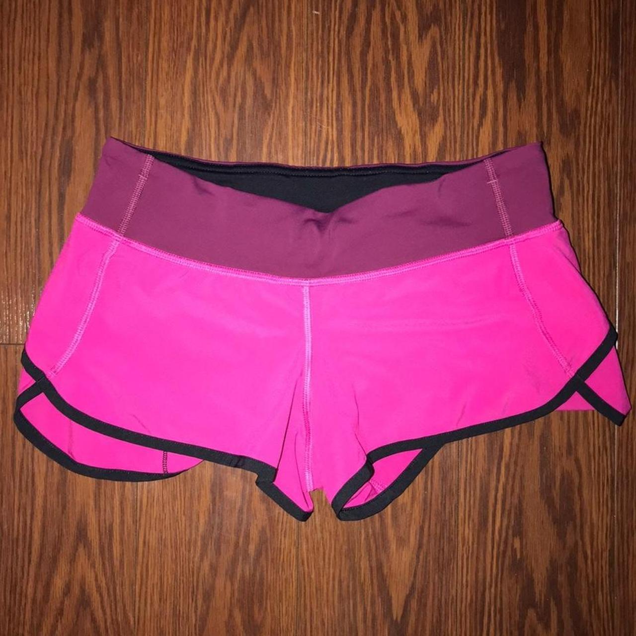 pink lululemon shorts size 2