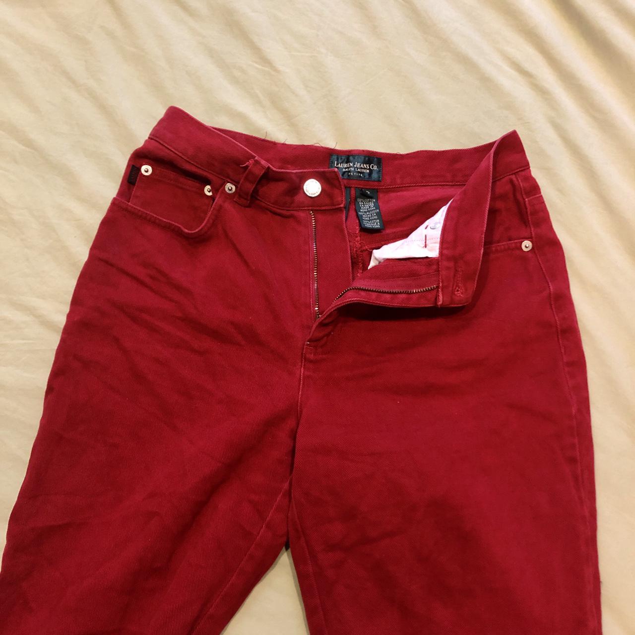 Ralph Lauren Women's Red Jeans | Depop