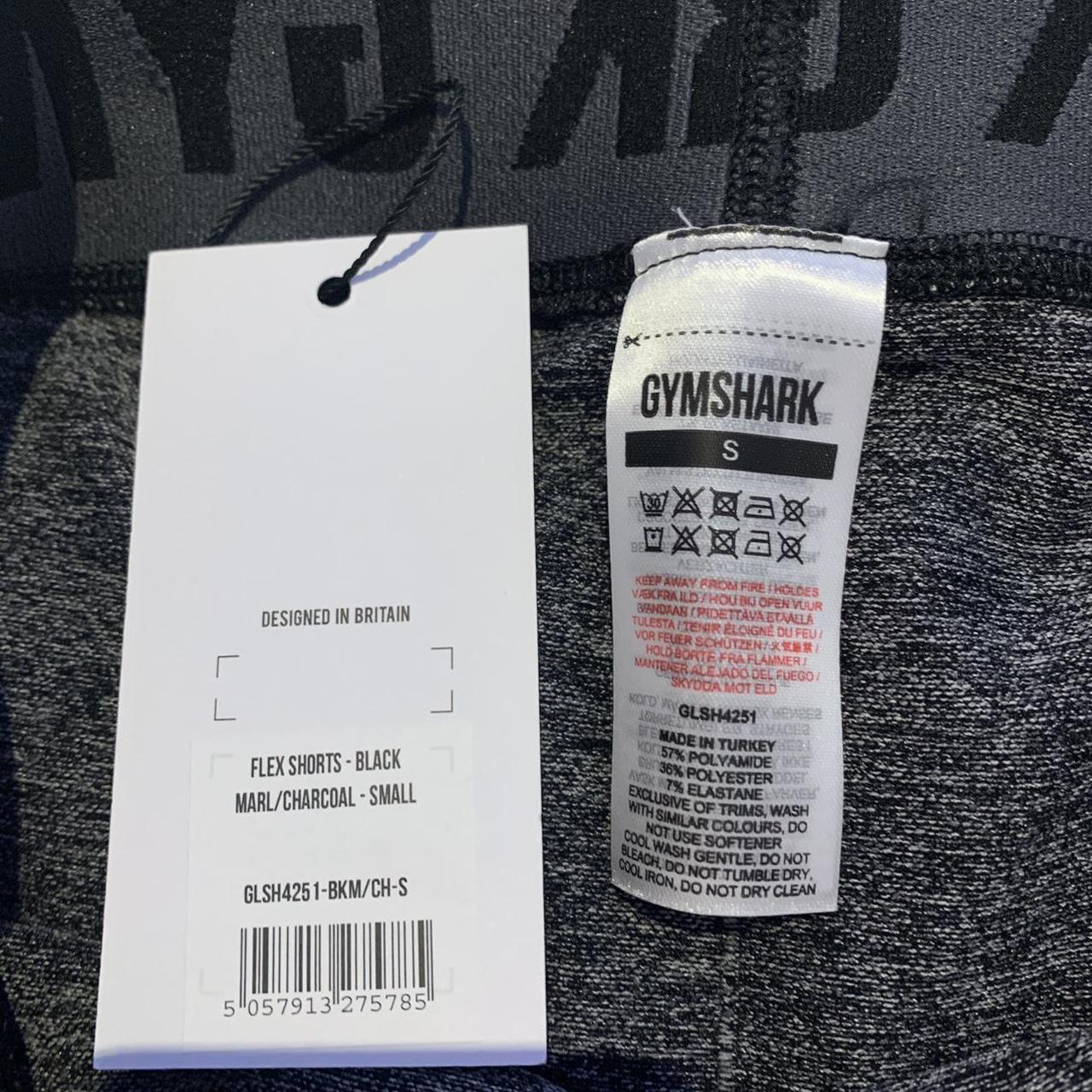 GYMSHARK flex shorts in charcoal and black colour - Depop