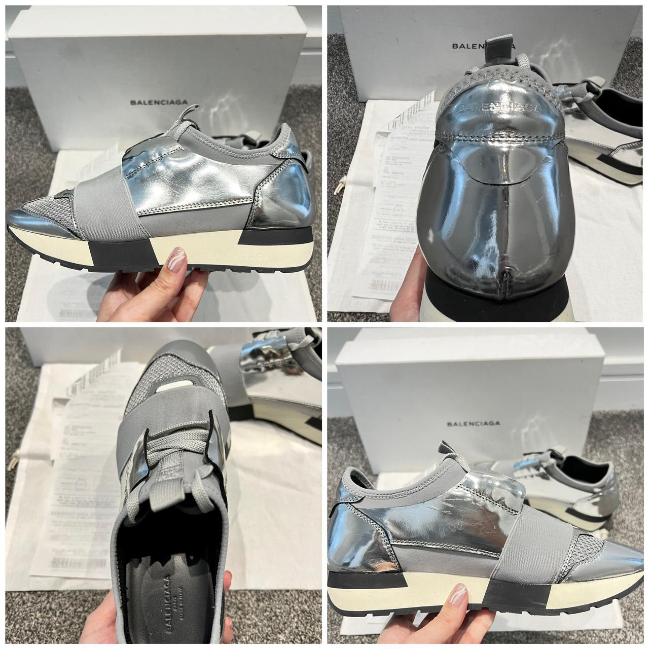 Balenciaga on sale silver runners