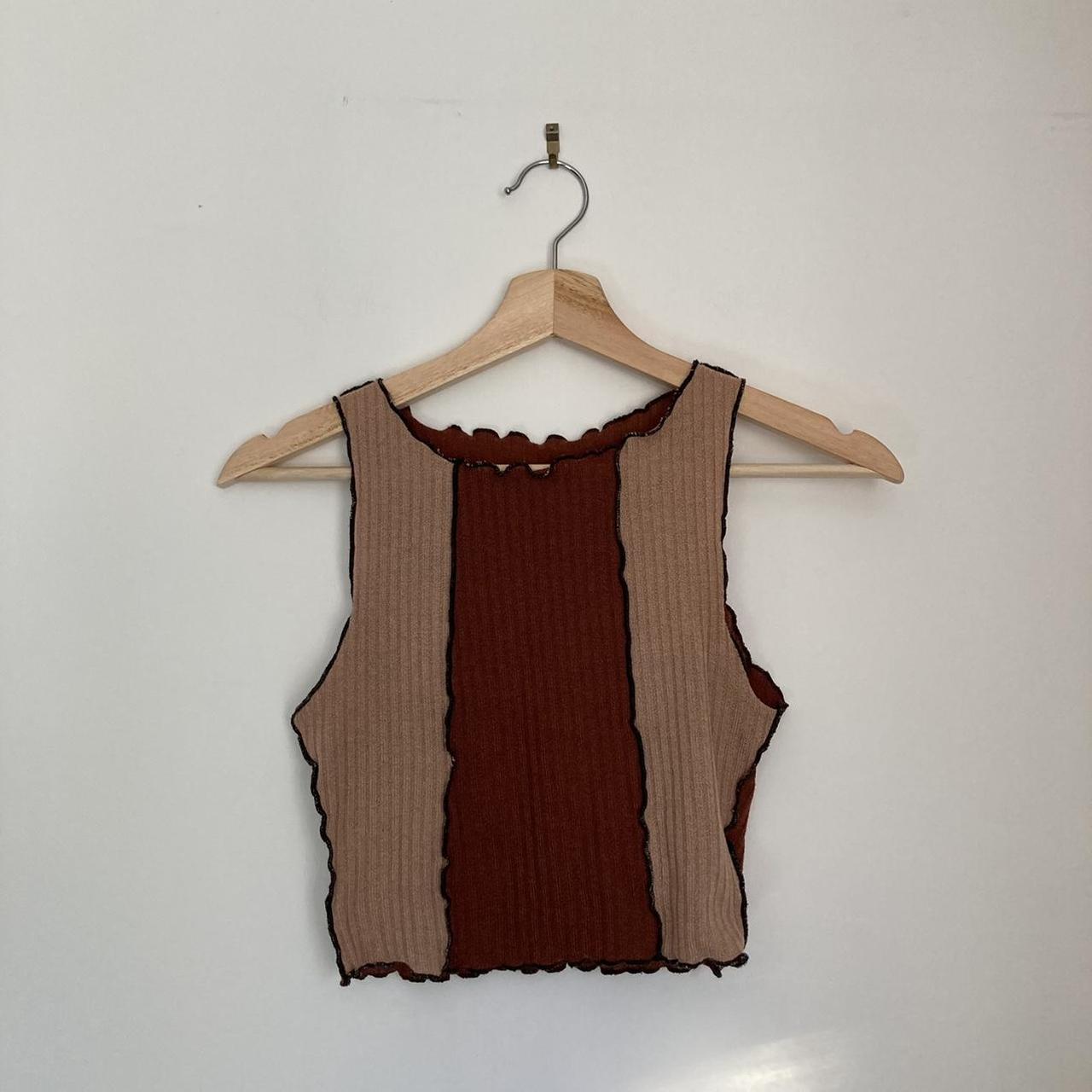 SHEIN Women's Brown Crop-top | Depop