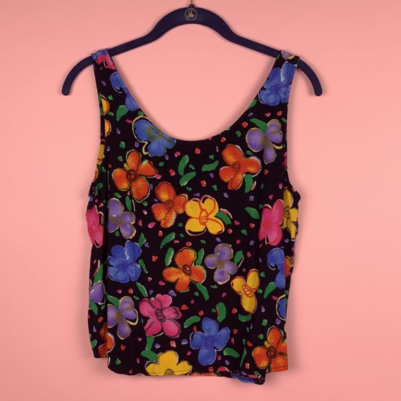 Vintage Floral Pattern Tank Top Really The Perfect Depop