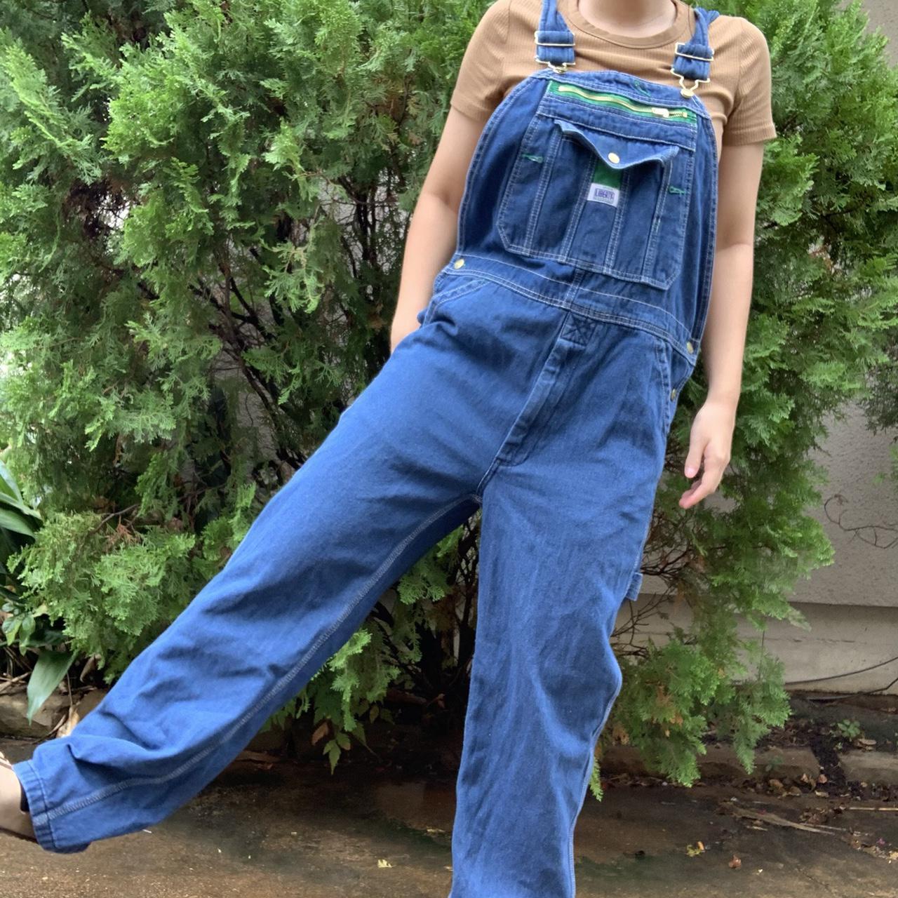 90s liberty denim overalls Great quality Labeled... - Depop