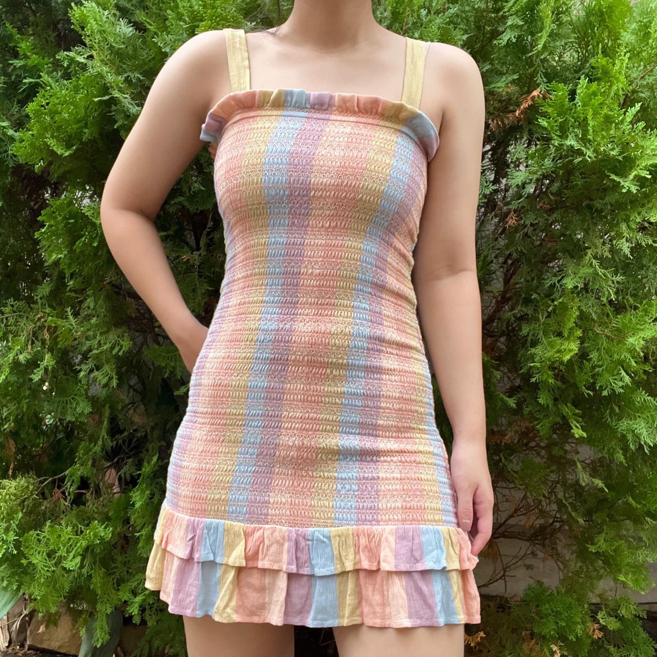 american eagle rainbow dress