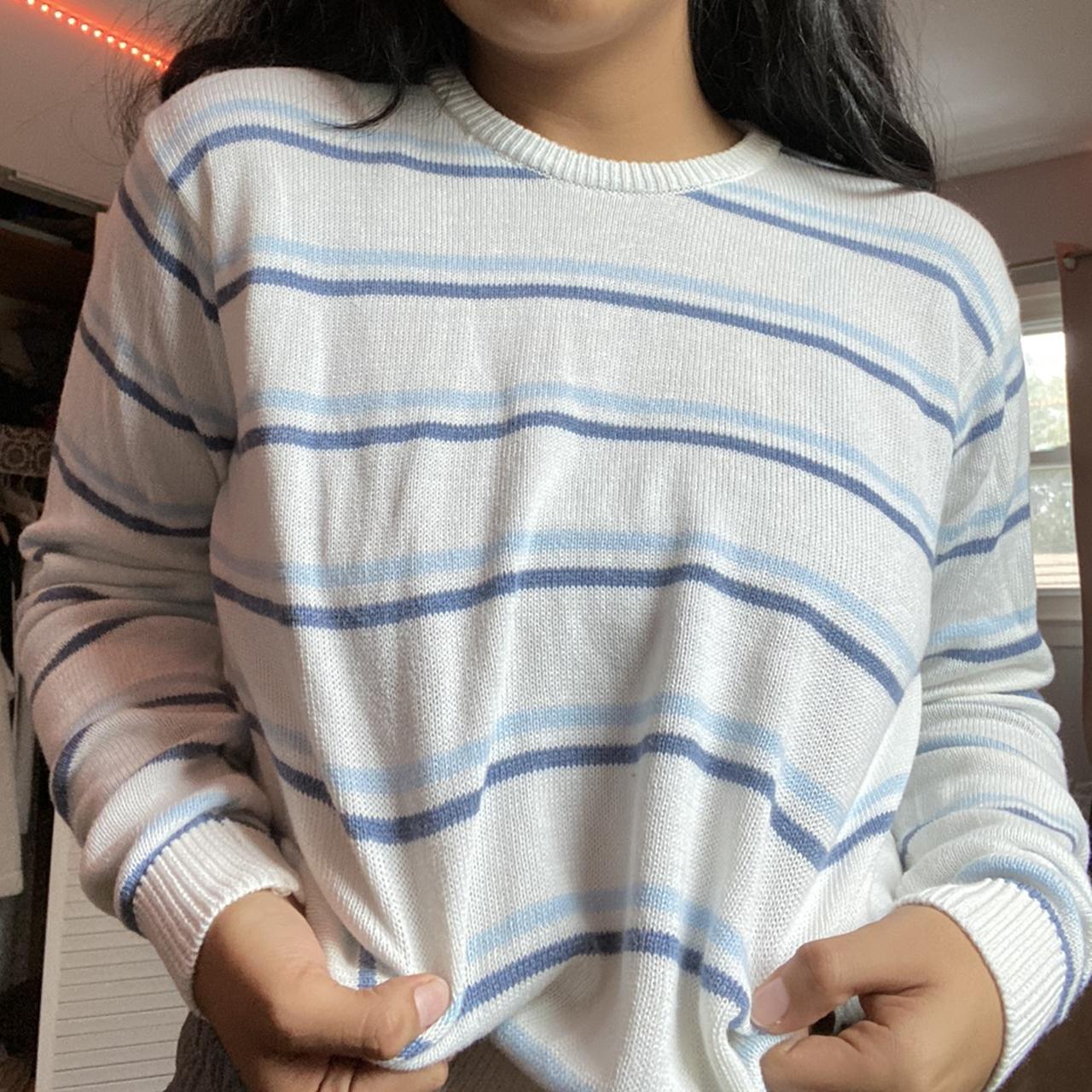 brandy melville blue striped sweater A lil wrinkly... Depop
