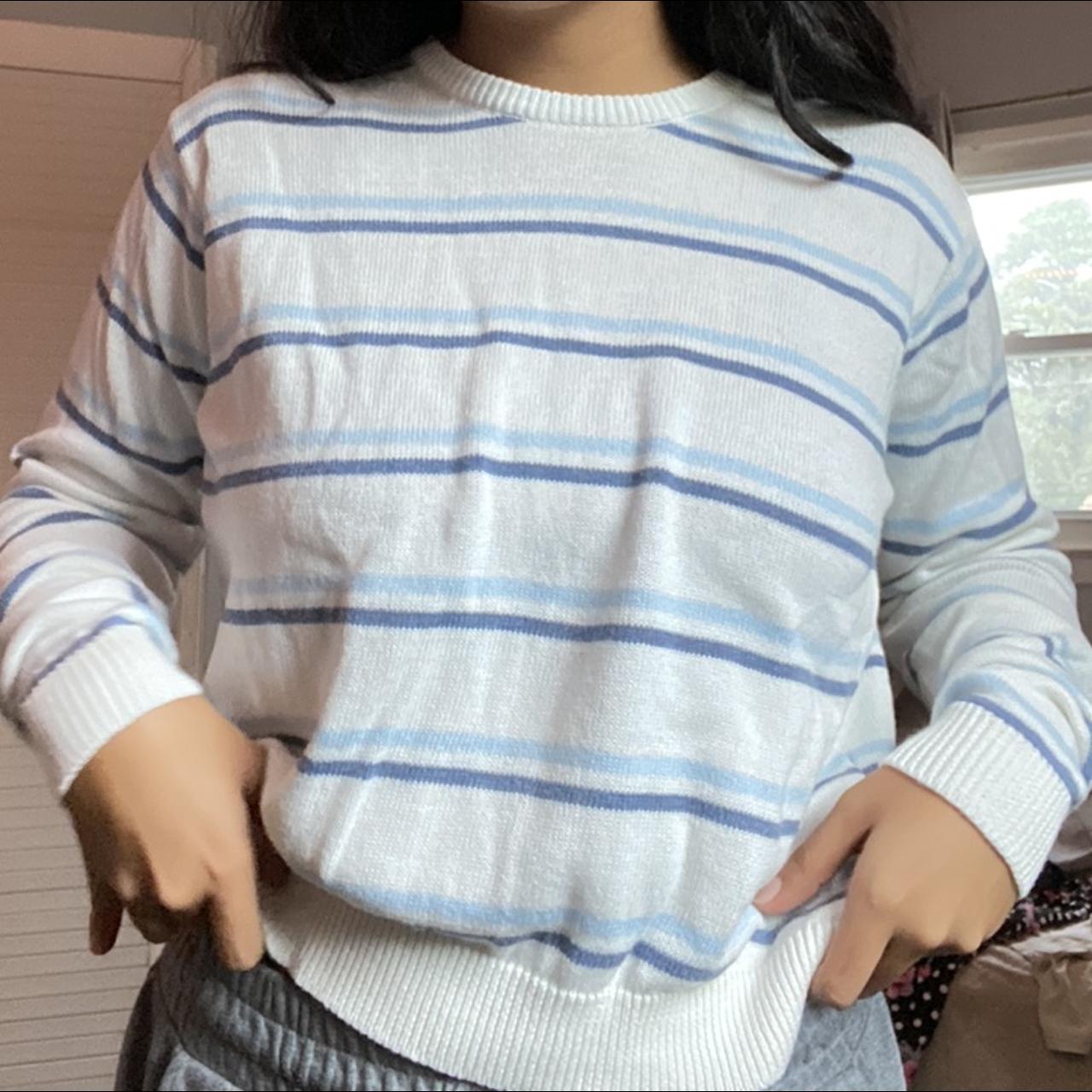 brandy melville blue striped sweater A lil wrinkly... Depop