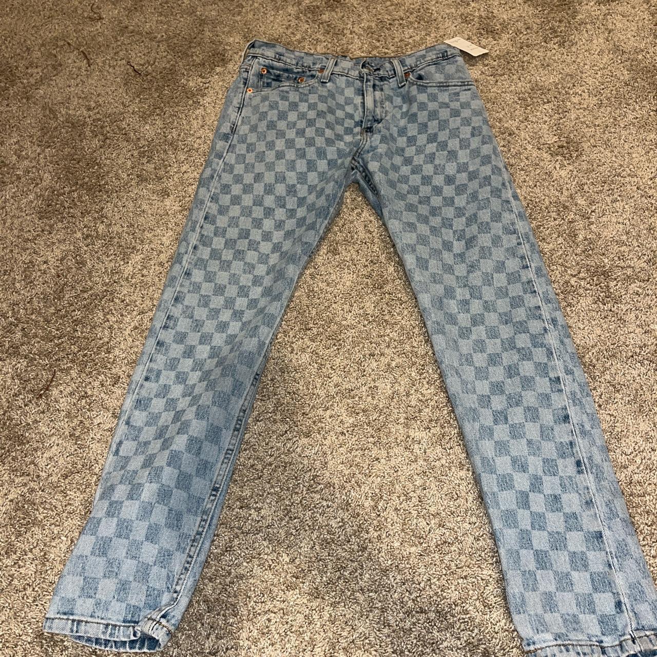 Levi jeans! Super cute pattern checker! 512. W 30 L... - Depop