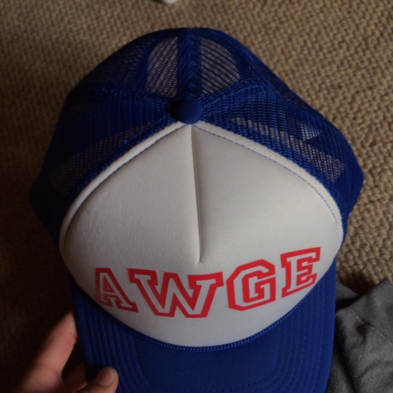 awge trucker hat one size, condition 9/10 offer... - Depop