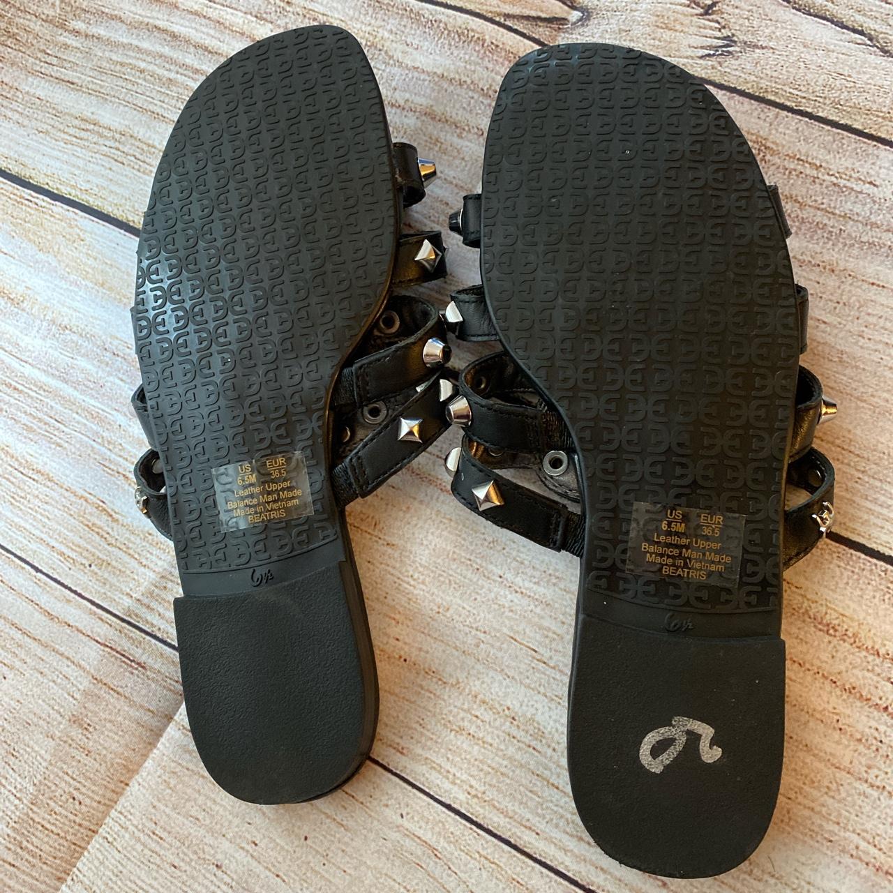 Sam Edelman black sandals with silver rhinestones Depop