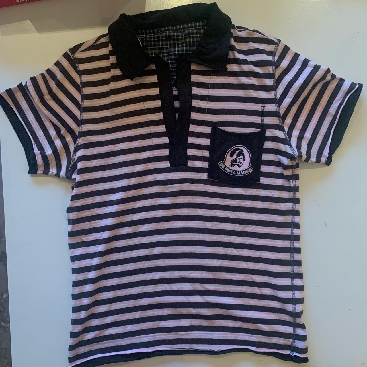 De Puta Madre Y2K cotton polo shirt striped with...