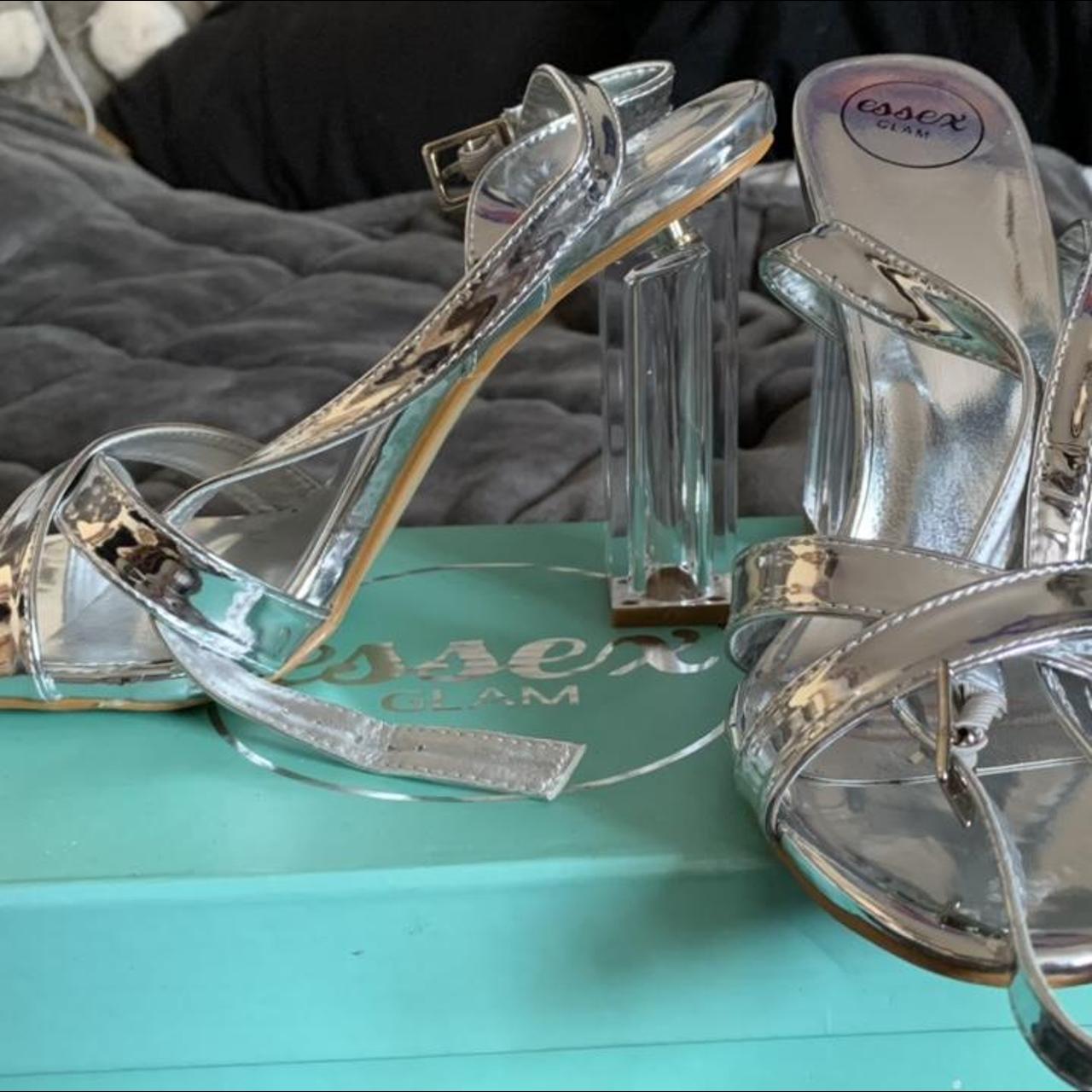 Women's Silver Sandals | Depop