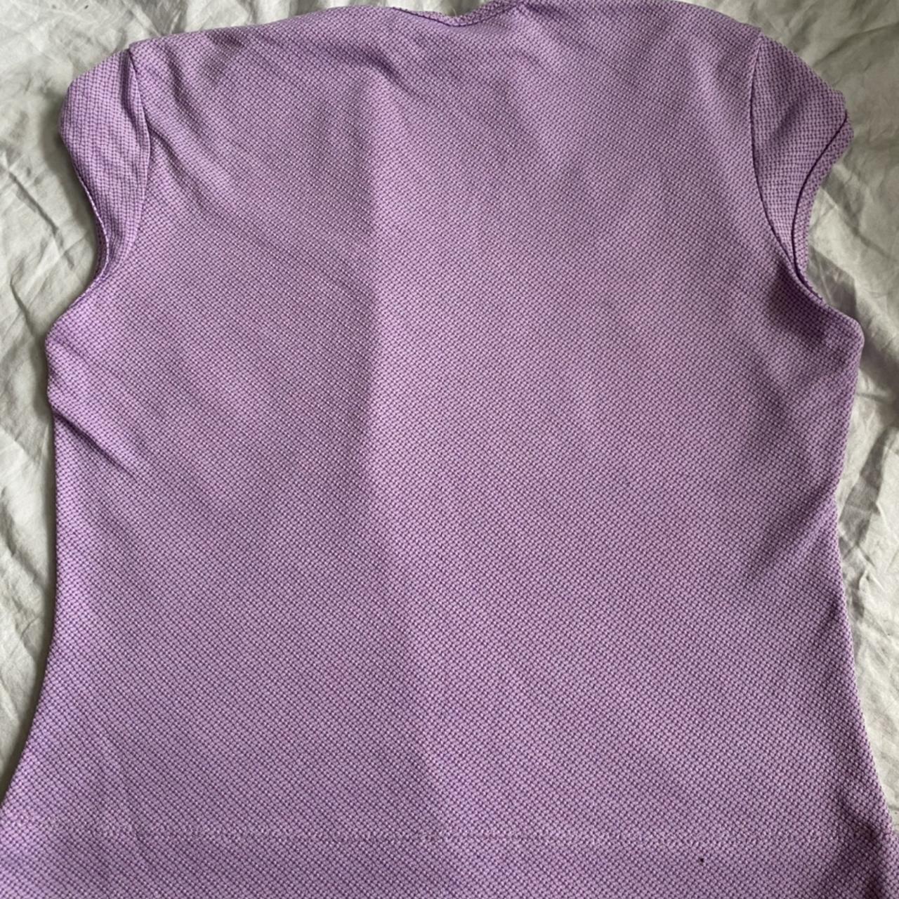 Women's Purple and White Blouse (2)