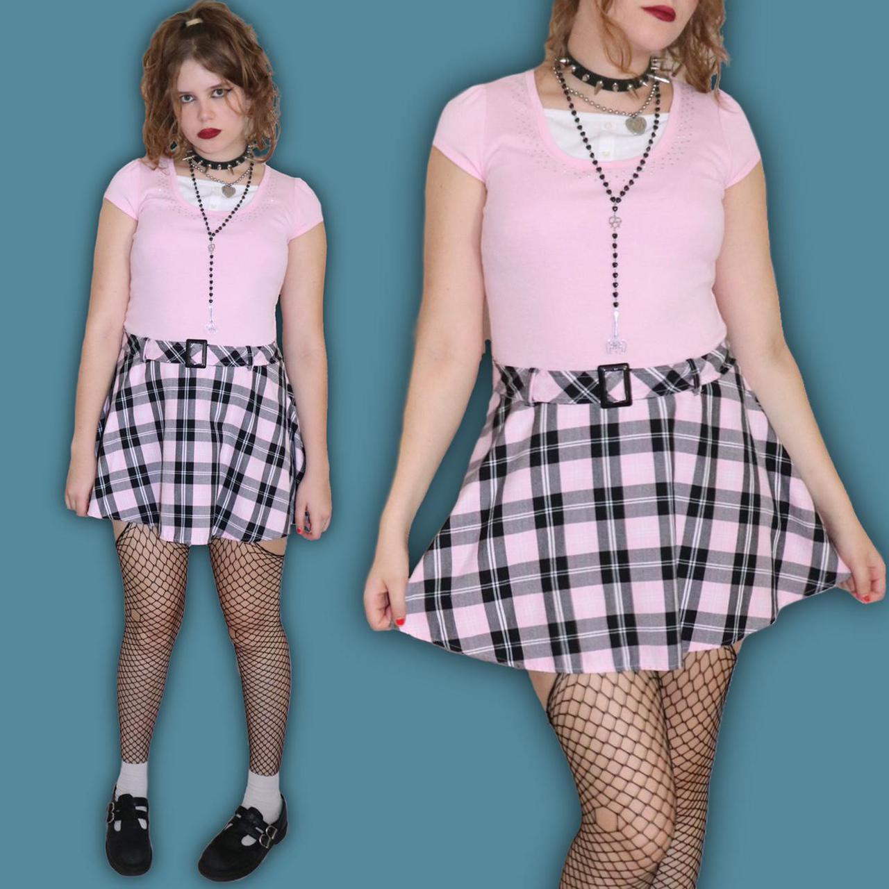 Women's Pink and Black Dress