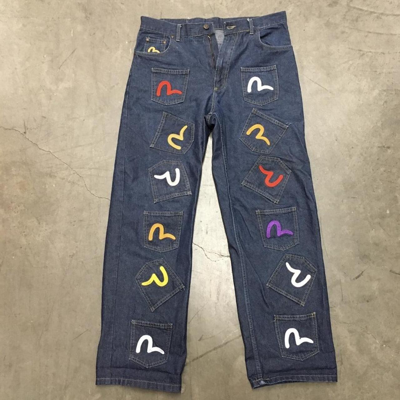 Vintage EVISU Multi Pocket Jeans SIZE 36 FOLLOW4MORE Depop